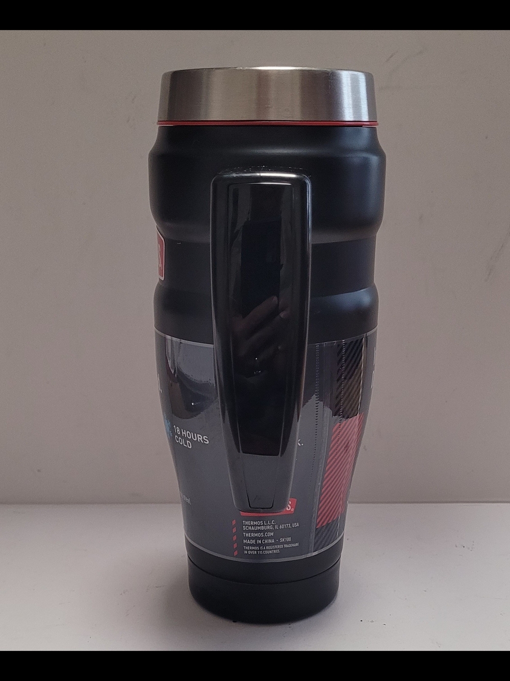 Thermos Black & Stainless Steel Travel Mug - Stays Hot - Picture 2 of 6